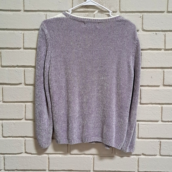 Alfred Dunner Color-Block Textured Crewneck Sweater. Size Petite Small. NWOT - Picture 6 of 7